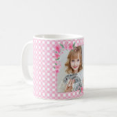 Mug Cute Personnalisée une photo rose (Devant gauche)