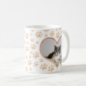 Mug Cute Pet Chat Photo Coeur parties scintillant et p (Devant droit)