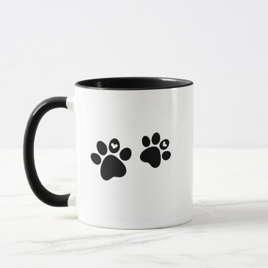 Mug Cute Pet Pet Graphic Mug; Chat de nouveauté, Amour (Gauche)