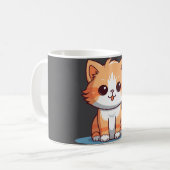 Mug Cute Petit Chat Orange (Devant gauche)