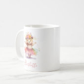 Mug Cute Petit Danseur Ours Aquarelle Nom personnalisé (Devant gauche)