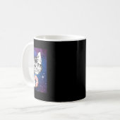 Mug Cute Petite Chatte Manger Une Bouillie Dans Un Ani (Devant gauche)