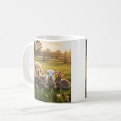 Mug Cute pets group, Golden Retriever and cat. (Devant gauche)