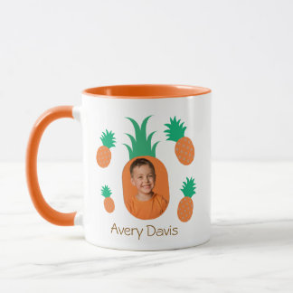 Mug Cute Pineapple Photo Template Personalized Kids Na