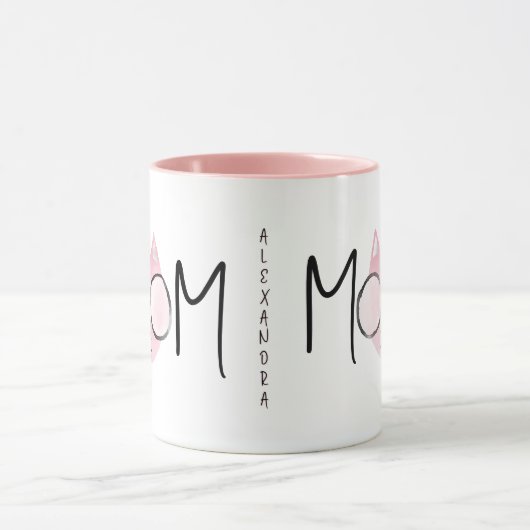 Mug Cute Pink Cat's Mother Mothers Day Personalized  (Centre)
