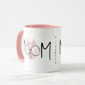 Mug Cute Pink Cat's Mother Mothers Day Personalized  (Devant gauche)