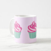 Mug Cute Pink Cupcakes Pattern Pastel Pink (Devant gauche)