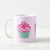 Mug Cute Pink Cupcakes Pattern Pastel Pink (Gauche)