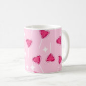 Mug Cute Pink Heart Lollipop Seamless Pattern (Devant droit)