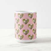 Mug Cute Pink Hearts Custom Pet Photo (Centre)