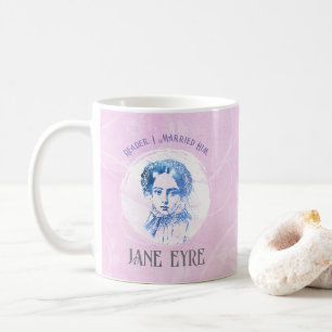 Mug Cute Pink Jane Eyre Portrait Reader Je L'Ai Marié