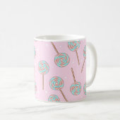 Mug Cute Pink Pastel Lollipop Seamless Pattern (Devant droit)