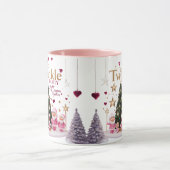 Mug Cute Pink Santa Twinkle Family Personalized Combo  (Centre)