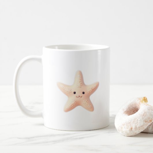 Mug Cute Pink Starfish (Avec donut)