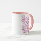 Mug Cute Pink Whimsical Dreamer Typography (Devant droit)