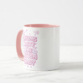 Mug Cute Pink Whimsical Dreamer Typography (Devant gauche)