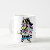 Mug Cute Pirate Captain Unicorn Gift For Lover Magical (Devant gauche)