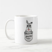 Mug Cute Pocket Puppy Miniature Schnauzer Ajouter Votr (Gauche)