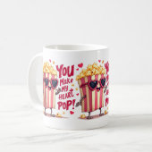 Mug Cute Popcorn Valentine Vous Faites Mon Coeur Pop! (Devant gauche)