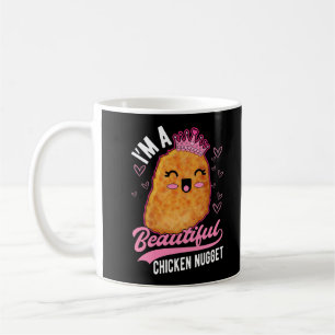 Mug Cute poulet nugget fille en pied Queen