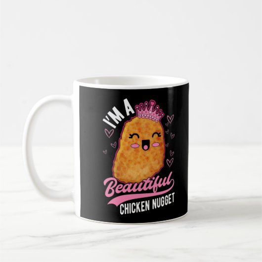 Mug Cute poulet nugget fille en pied Queen (Gauche)