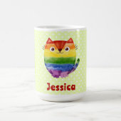 Mug Cute Pride Kitty Aquarelle personnalisée (Centre)