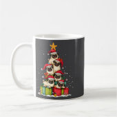 Mug Cute Pug Le Dog Christmas Tree Xmas Hat Long Sleev (Gauche)