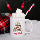 Mug Cute Puppy Dog Christmas Tree Stack