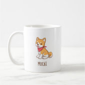 Mug Cute Puppy Dog Shiba Inu Custom Name (Gauche)