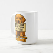 Mug Cute Puppy, Funny Dog Lover Quote (Devant gauche)
