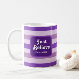 Mug Cute Purple Croire Bible Verse Espoir et foi