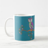 Mug Cute Purple Owl Art Night Bleu (Gauche)
