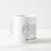 Mug Cute Puzzle Couple "You Complete Me" Valentine's D (Devant gauche)