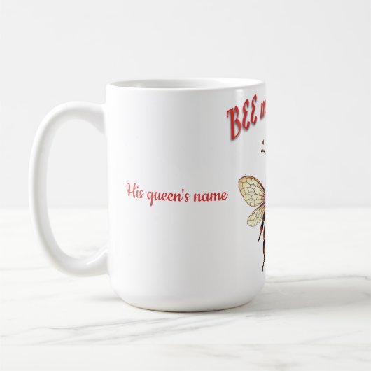 Mug cute queen bee valentine (Gauche)