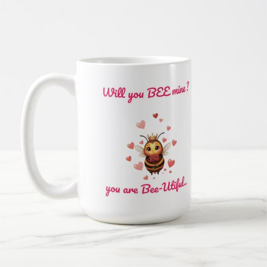 Mug cute queen bee valentine  (Gauche)