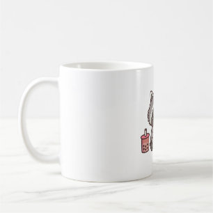 Mug Cute Raccoon Aimer Manger Pizza