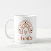 Mug Cute Rainbow Boho Heart Auntie Cute (Gauche)