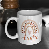 Mug Cute Rainbow Boho Heart Auntie Cute