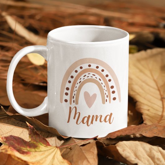 Mug Cute Rainbow Boho Heart Mama