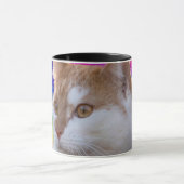 Mug Cute Rainbow Colorful Cat Photo (Centre)