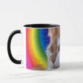 Mug Cute Rainbow Colorful Cat Photo (Gauche)