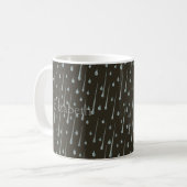 Mug Cute Rainy Day Personnalisé Sepia Brown (Devant gauche)