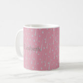 Mug Cute Rainy Day Rose personnalisé rose (Devant gauche)