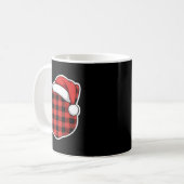 Mug Cute Red And Black Buffalo Plaid Cat Christmas San (Devant gauche)