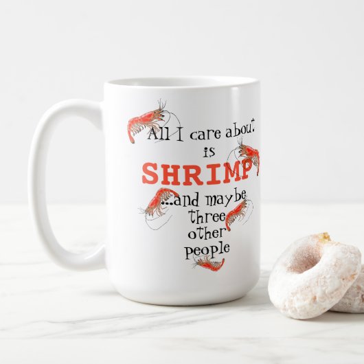Mug Cute Red Cherry Shrimp Aquarium Pet Lover Unique (Avec donut)