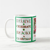 Mug Cute Red Green Christmas Pattern (Gauche)