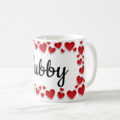 Mug Cute Red Hearts Hubby (Devant droit)