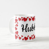 Mug Cute Red Hearts Hubby (Devant gauche)