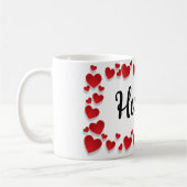 Mug Cute Red Hearts Hubby (Gauche)