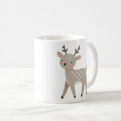 Mug Cute Reindeer Drawing Christmas (Devant droit)